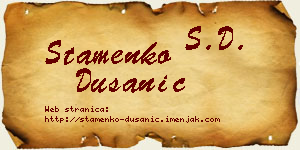 Stamenko Dušanić vizit kartica